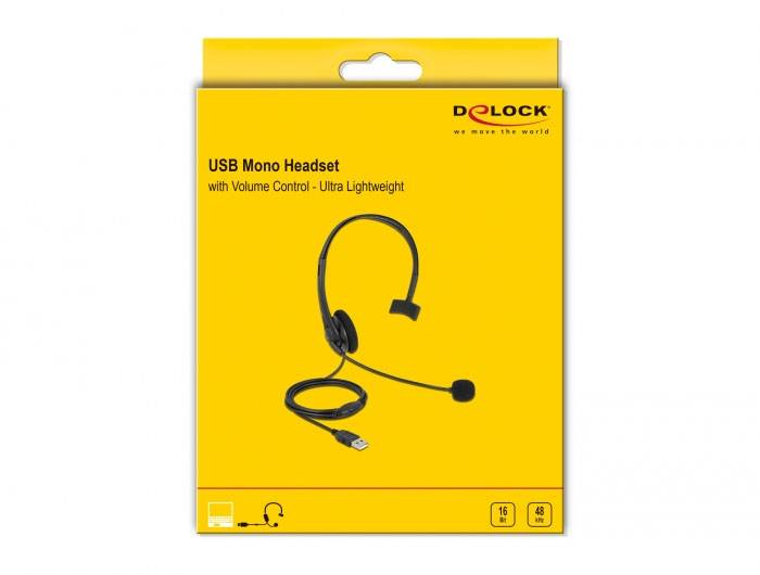 Delock 27177 On Ear Headset žični črna naglavni komplet telefon-2
