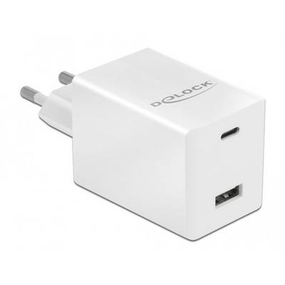 Delock 41448 USB napajalnik 48 W USB-A, USB-C® Power Delivery bela vtičnica hitri polnilnik, USB power delivery (USB-pd)-0