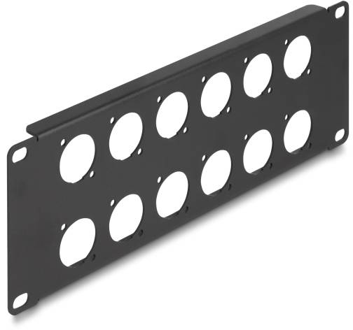 Delock 88054 patch panel 254 mm (10") 2 U črna neopremljen-0