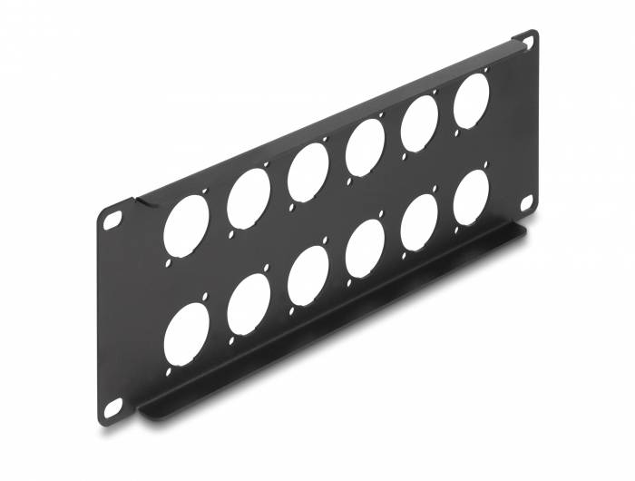 Delock 88054 patch panel 254 mm (10") 2 U črna neopremljen-2