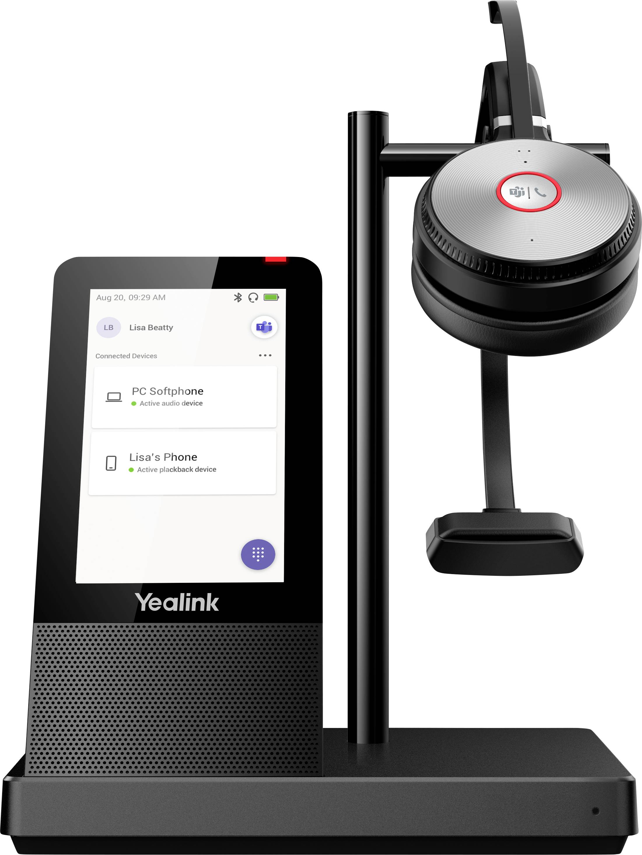 Yealink Yealink DECT Headset WH66 Mono Teams On Ear Headset DECT mono črna telefon-0