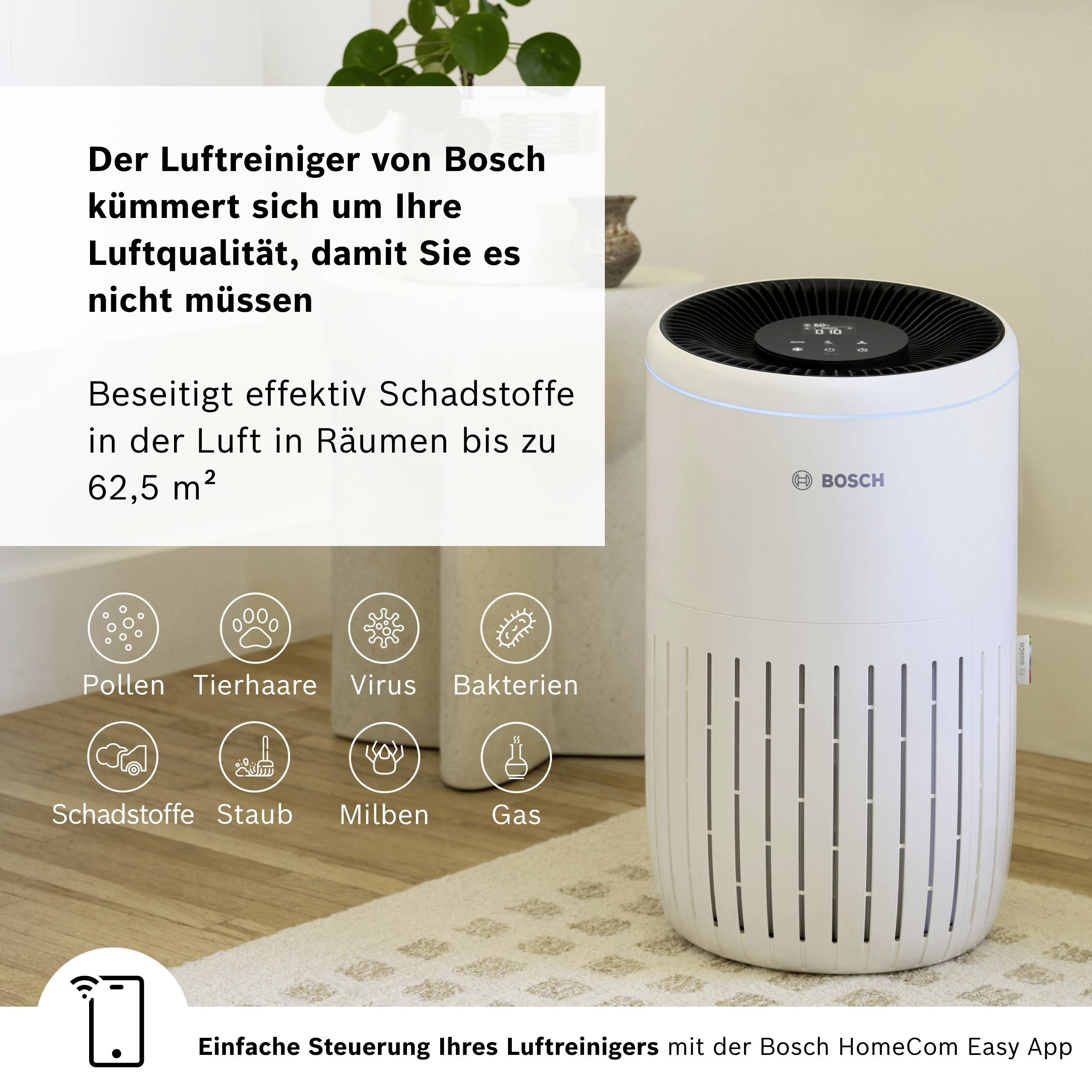 Bosch Home Comfort 7733703376 Air 4000i čistilec zraka 62 m² bela, črna-8