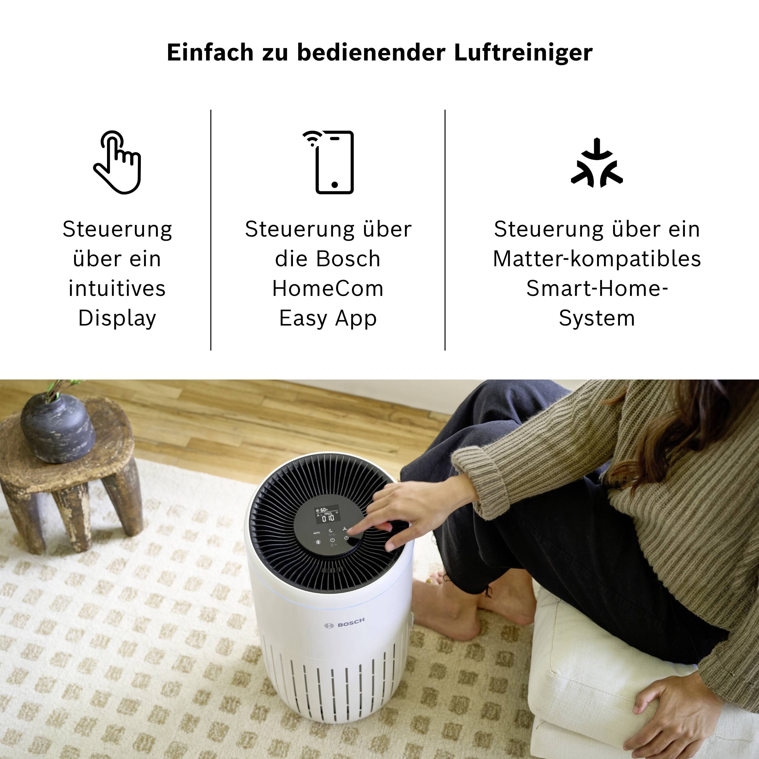 Bosch Home Comfort 7733703376 Air 4000i čistilec zraka 62 m² bela, črna-9