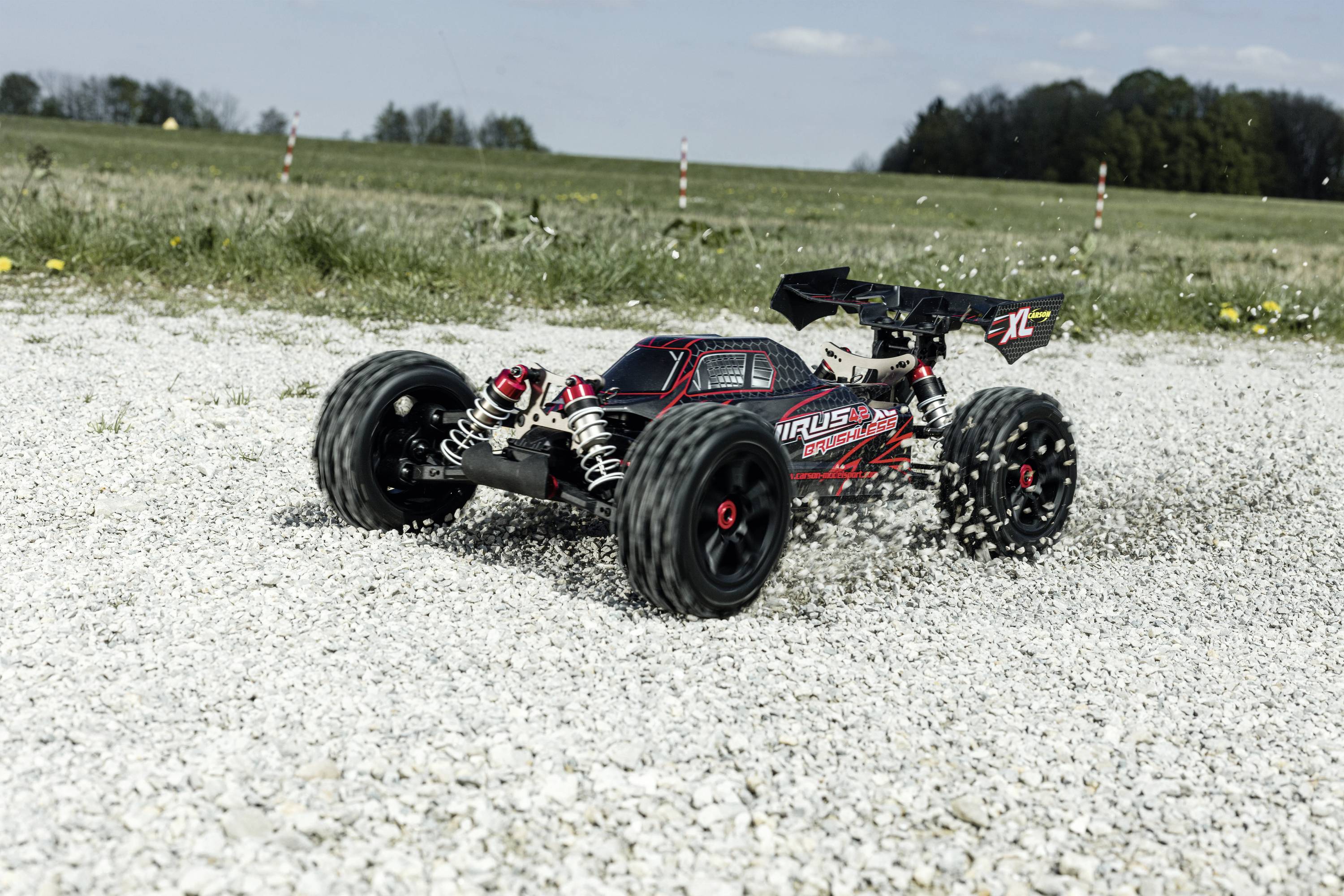 Carson Modellsport Virus 4.2 XL črna, rdeča 1:8 RC modeli avtomobilov elektro buggy 100% RtR 2,4 GHz vklj. akumulator, p-4