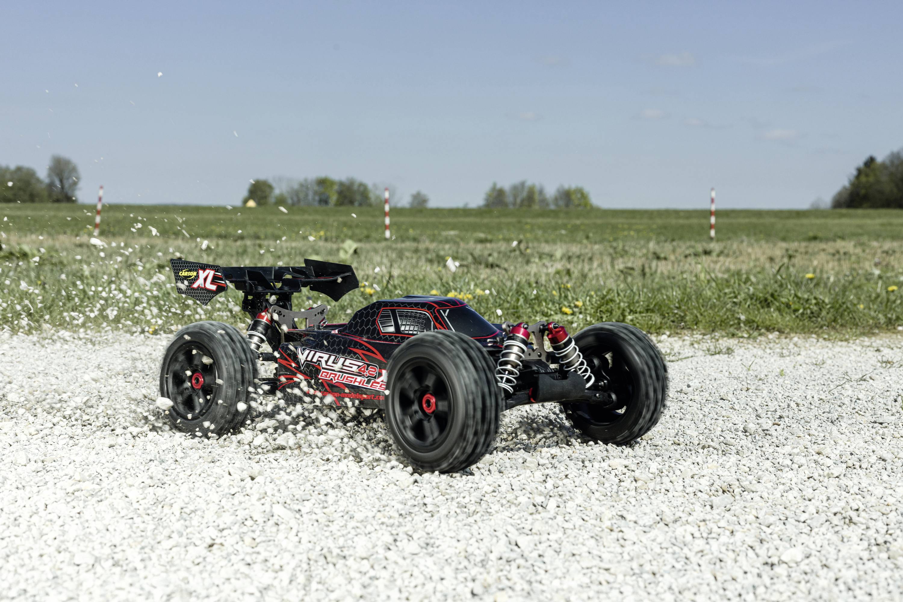 Carson Modellsport Virus 4.2 XL črna, rdeča 1:8 RC modeli avtomobilov elektro buggy 100% RtR 2,4 GHz vklj. akumulator, p-5