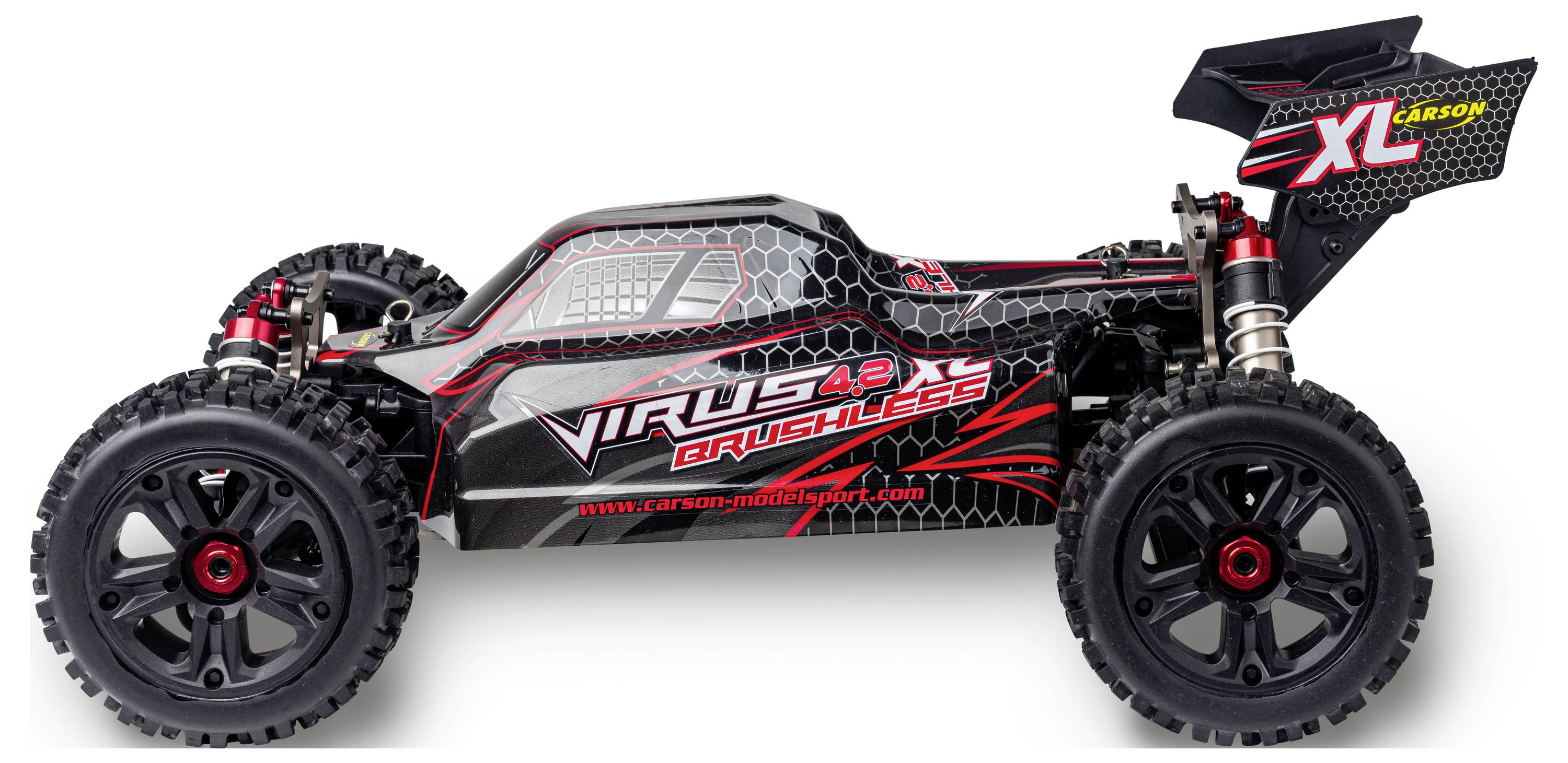 Carson Modellsport Virus 4.2 XL črna, rdeča 1:8 RC modeli avtomobilov elektro buggy 100% RtR 2,4 GHz vklj. akumulator, p-2