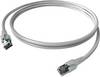 Easylan CP1KABABA0050 RJ45 omrežni kabel, Patch kabel CAT 6a S/FTP 5.00 m siva dvojno oklopljen, brez halogena, ognjevaren 1 kos
