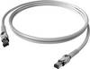 Easylan CP1OAMSMS0100 RJ45 omrežni kabel, Patch kabel CAT 6a S/FTP 10.00 m siva dvojno oklopljen, brez halogena, ognjevaren 1 kos