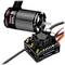 Brezkrtačni elektromotor in krmilnik podjetja Hobbywing. Motor ima napis 'Xerun AXE550 R2 3300KV', krmilnik pa 'Xerun AXE Plus G3'.