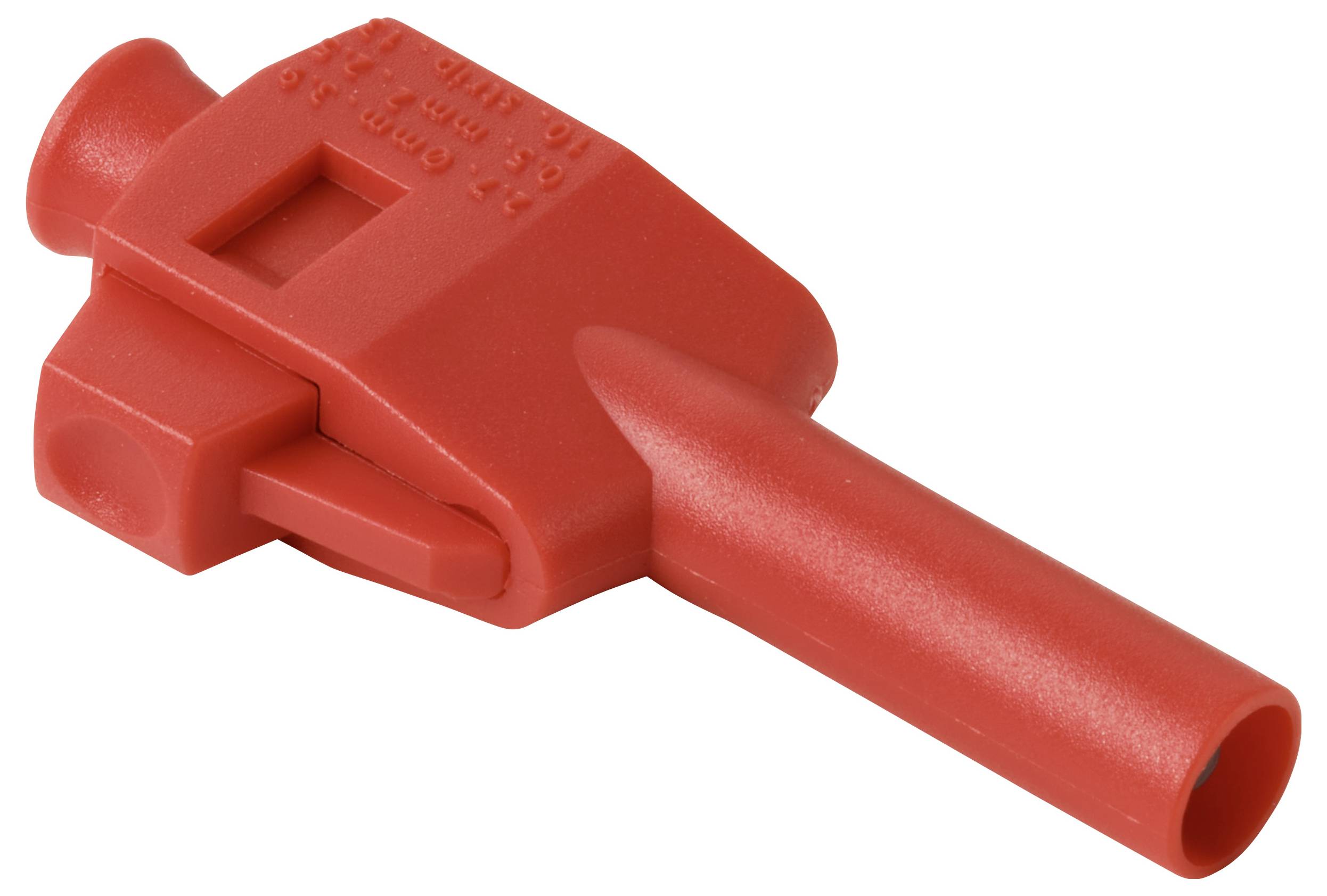 VOLTCRAFT MP-4 laboratorijski vtič s spončnim priključkom ravni moški konektor Premer pina: 4 mm rdeča 1 kos Bulk-3