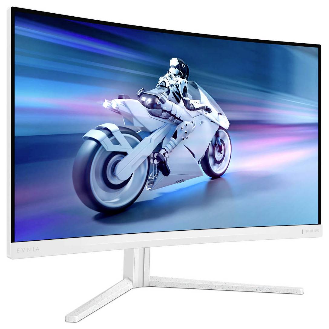 Futuristično motorno kolo z veliko hitrostjo na zaslonu z barvnimi prehodi, ki predstavlja dinamično tehnologijo in hitrost.