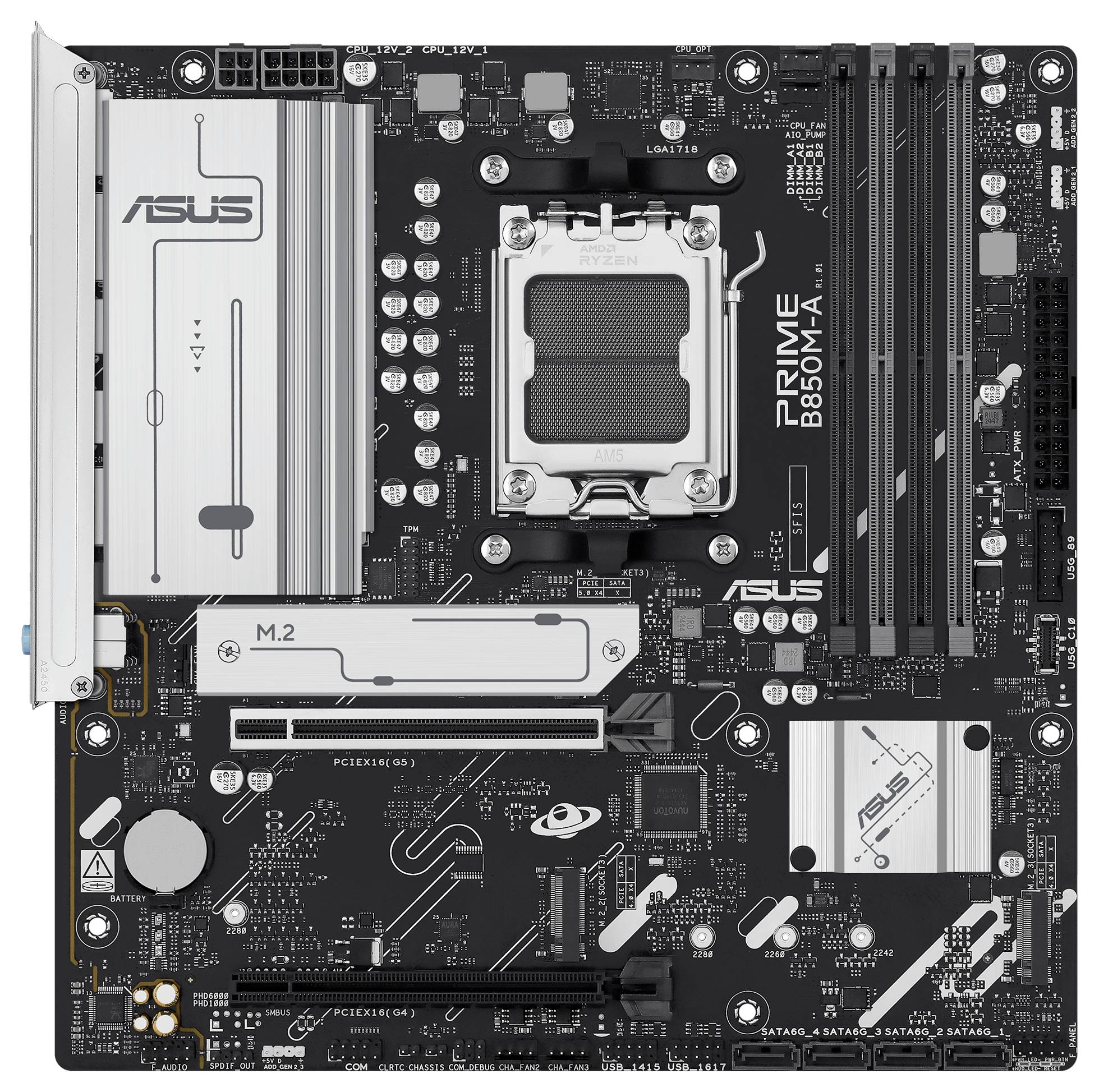 Asus PRIME B850M-A-CSM matična plošča Podnožje (PC) #####AMD AM5 Faktor oblike (podrobnosti) Micro-ATX Matična plošča-na-1