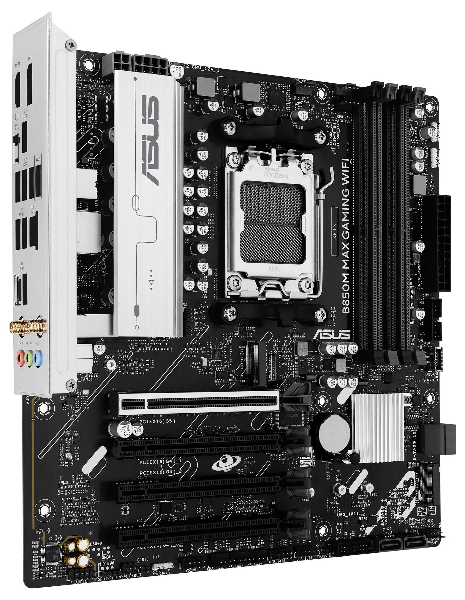 Asus B850M MAX matična plošča Podnožje (PC) #####AMD AM5 Faktor oblike (podrobnosti) Micro-ATX Matična plošča-nabor čipo-2