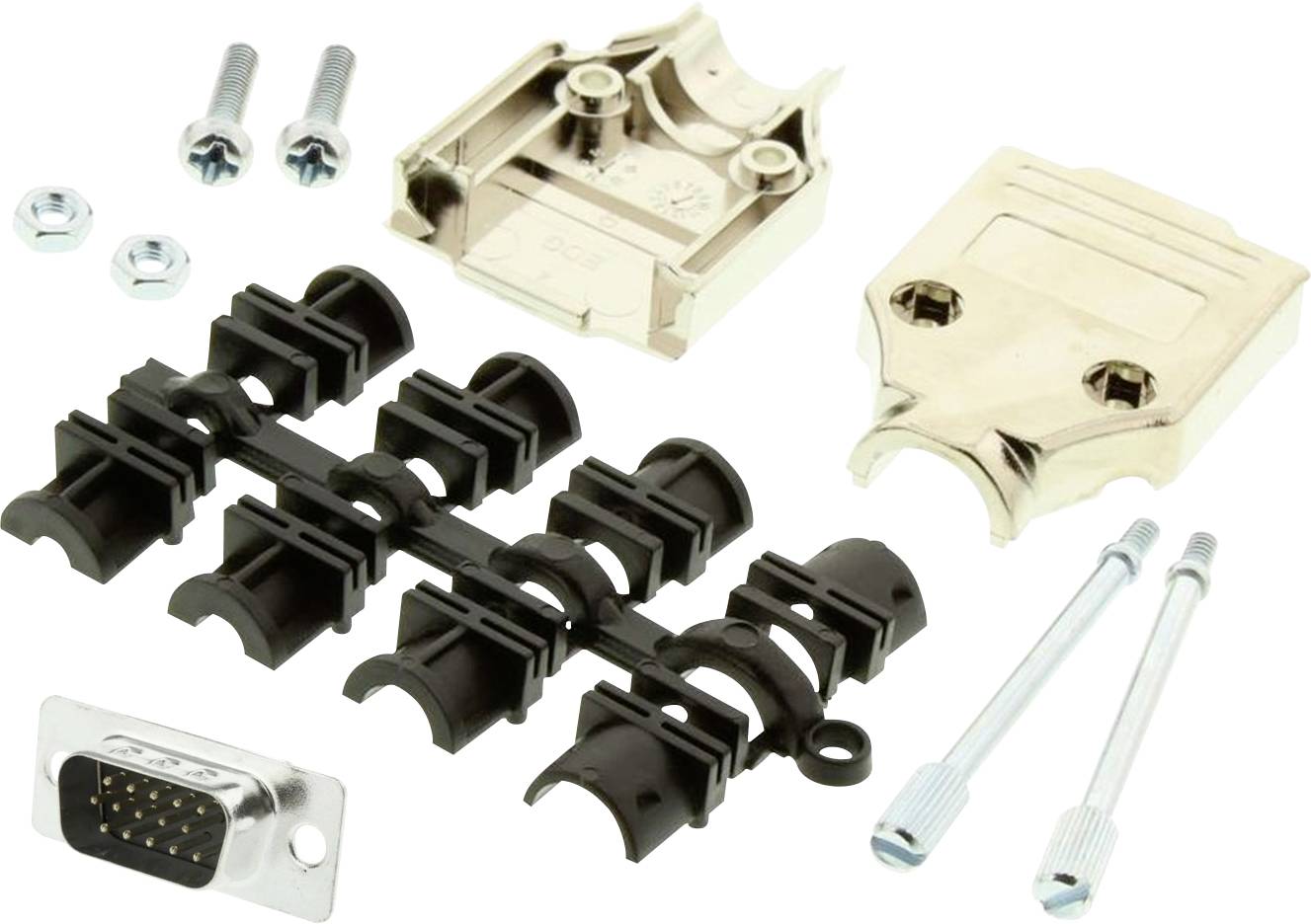 MH Connectors MHDTPK9HD15MS-K komplet D-Sub pin trakov 180 ° Število pinov: 9 spajkalni nastavek 1 kos