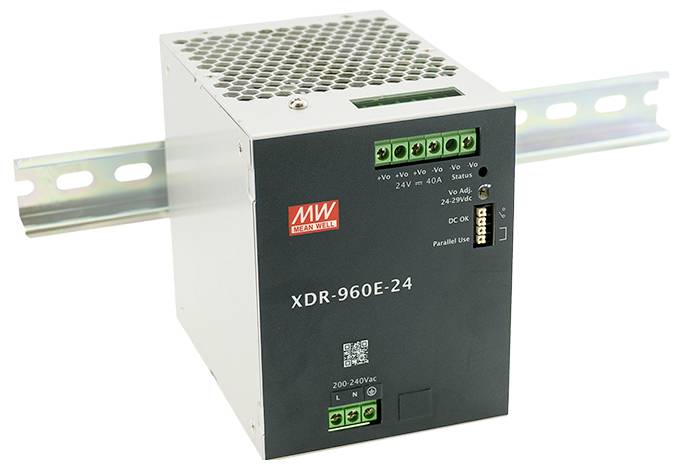 MEAN WELL XDR-960E-24 napajanje za DIN-letev 24 V 40 A 960 W Vsebina, količina, vsebina količinskih enot na prodajno eno-0