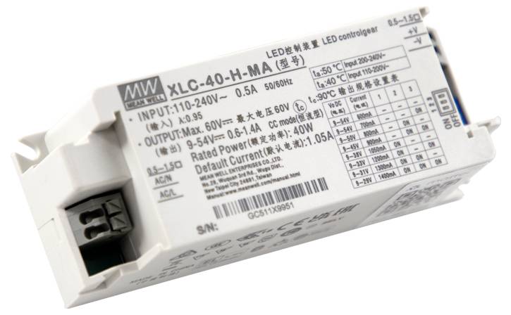 MEAN WELL LED pretvornik 40 W 54 V možnost zatemnitve Obratovalna napetost maks.: 300 V-0