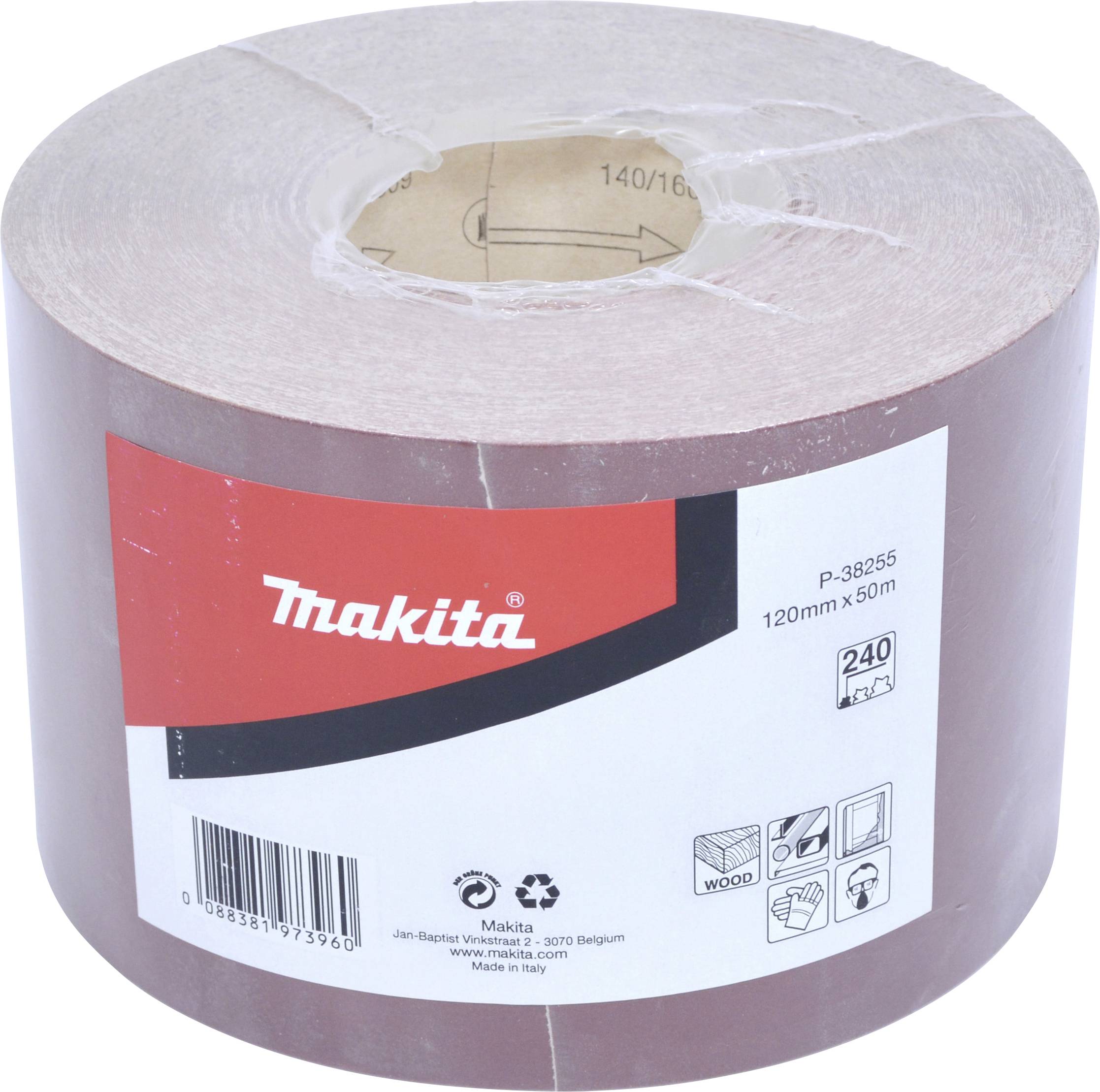 Makita P-38255 P-38255 brusni papir v zvitku Granulacija 240 (D x Š) 50 m x 120 mm 1 kos-0