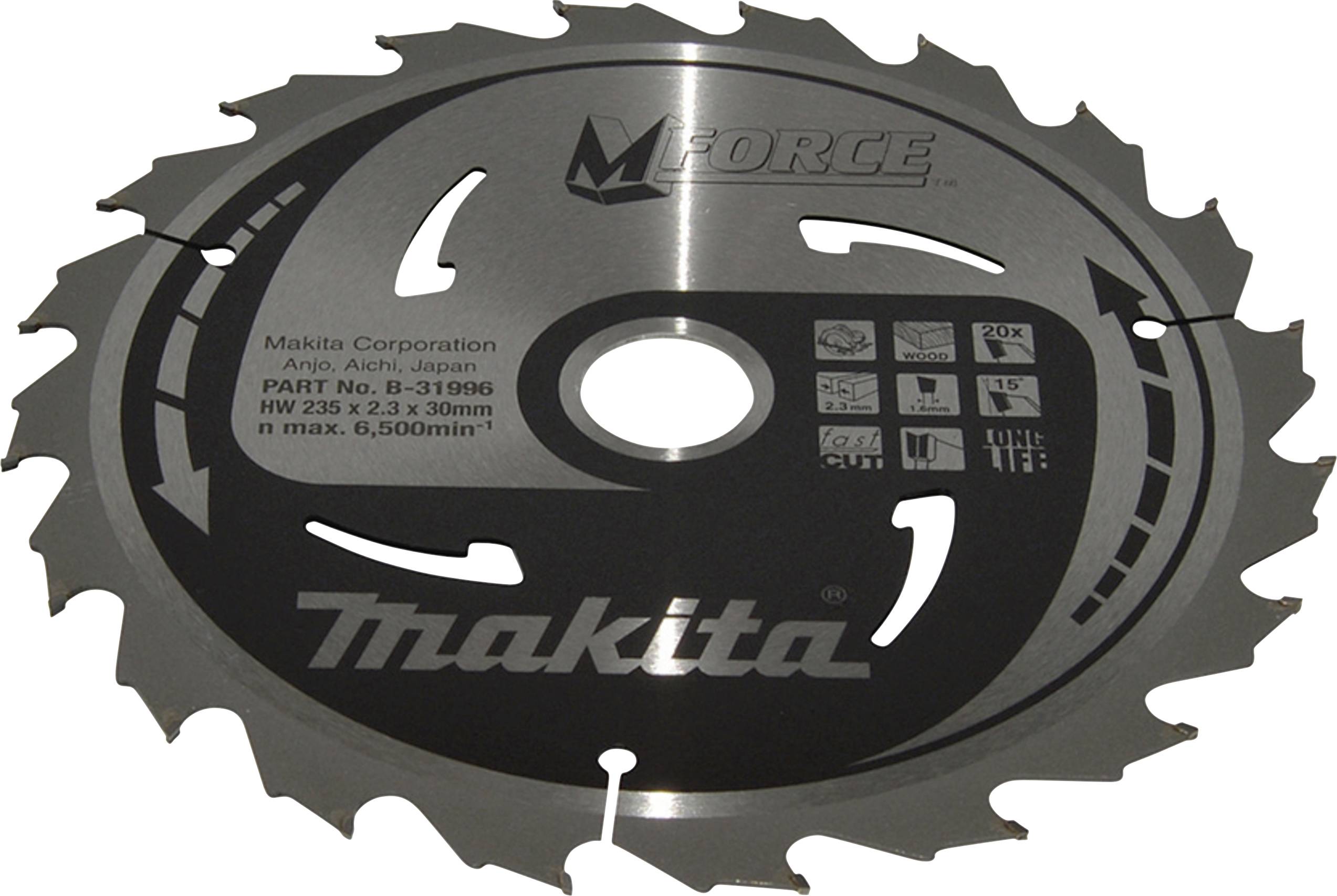 Makita B-31996 B-31996 list krožne žage 235 x 30 x 1.6 mm Število zobcev (na colo): 20 1 kos-0