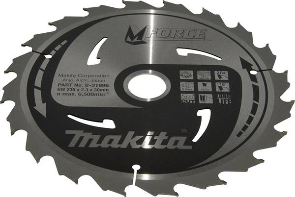 Makita B-31996 B-31996 list krožne žage 235 x 30 x 1.6 mm Število zobcev (na colo): 20 1 kos
