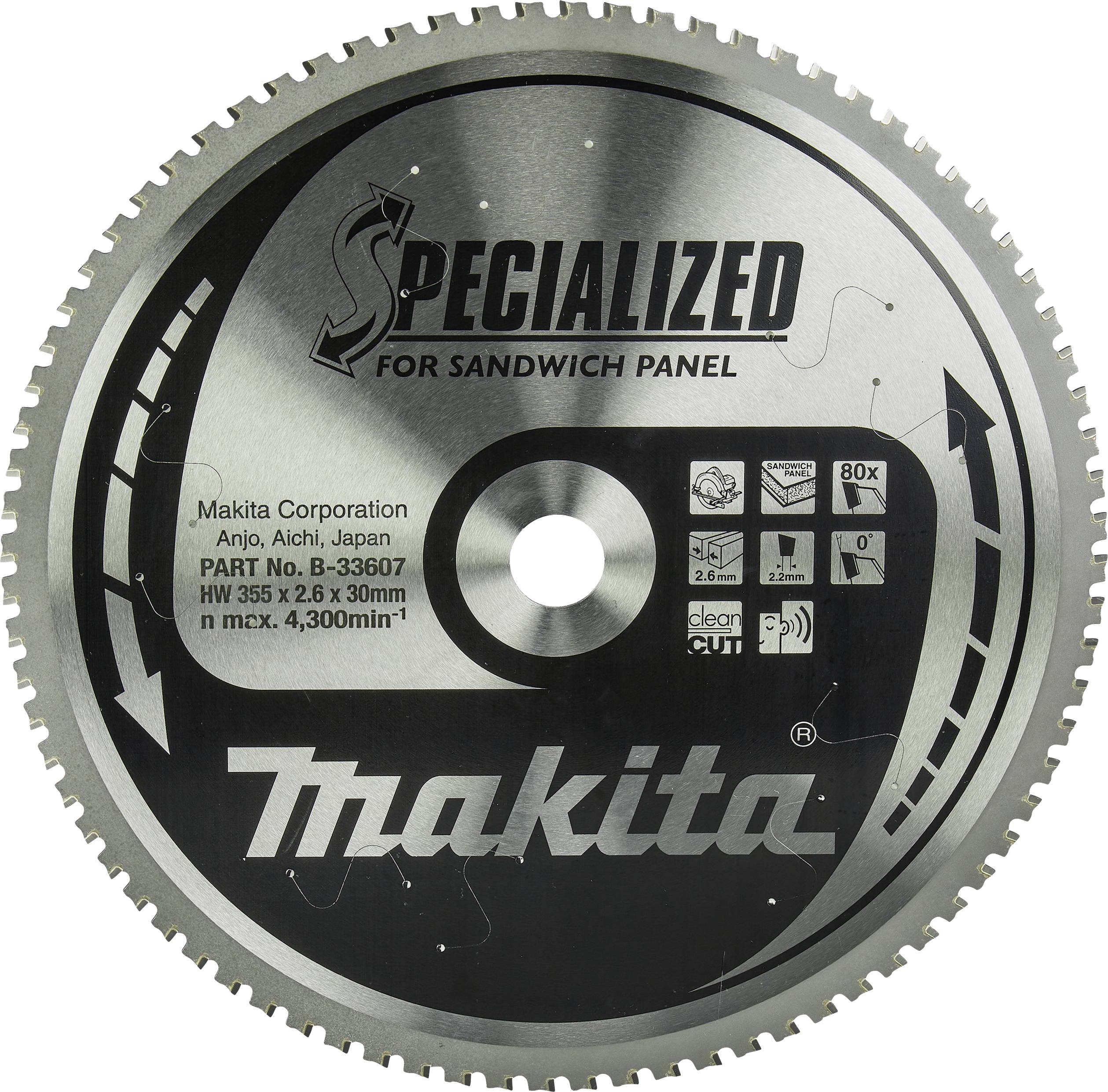 Makita B-33607 B-33607 list krožne žage 355 x 30 x 2.6 mm 1 kos-0