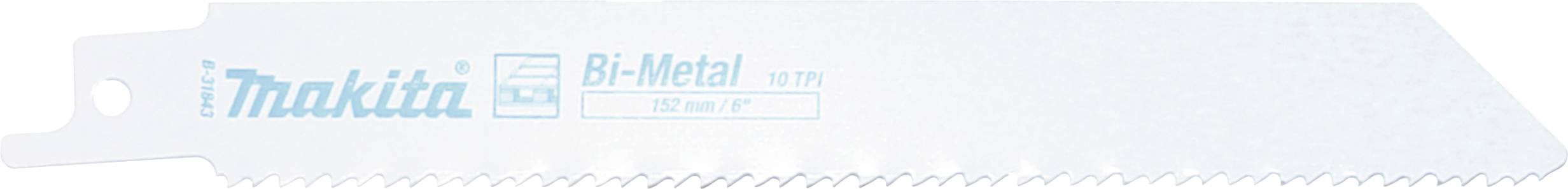 Makita B-31843 Makita recipro rezilo BIM 152/10Z 5 kos B-31843 Dolžina žaginega lista 152 mm 5 kos-0