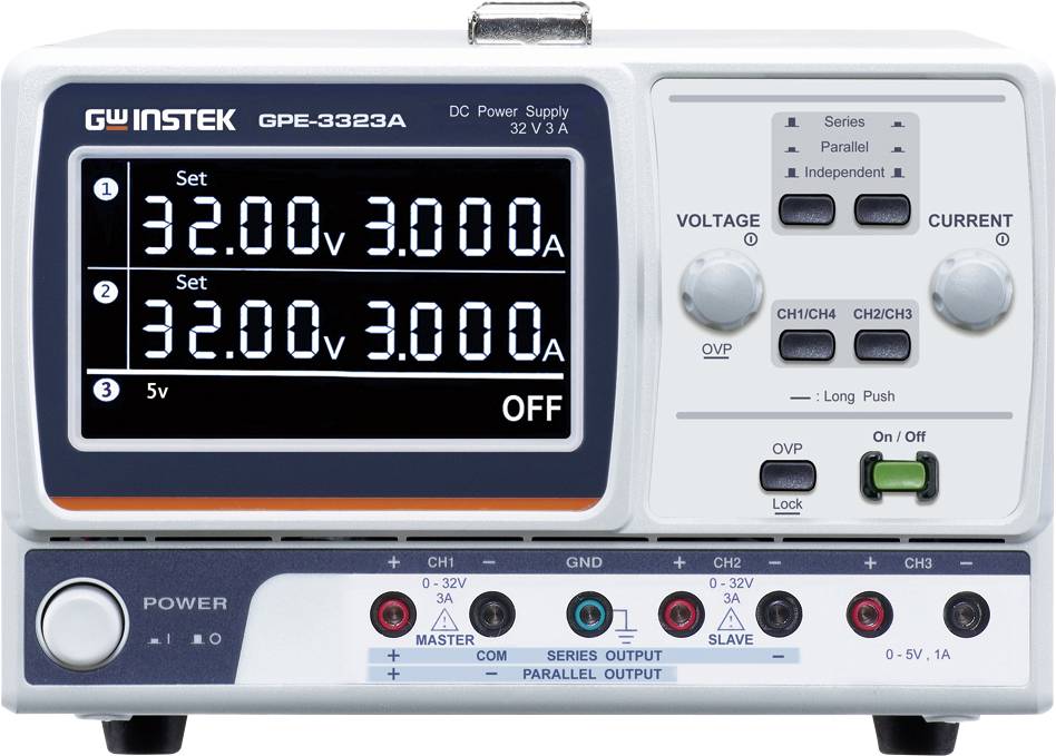 GW Instek GPE-3323A 217 W Dreikanal Liner DC-Netzteil laboratorijski napajalniki, nastavljivi 217 W daljinsko vodenje, m-0