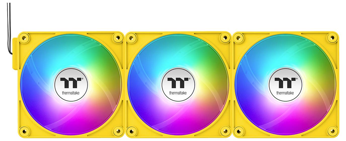 Thermaltake CT140 EX Reverse ARGB Sync PC Cooling Fan Bumblebee 3 Pack ventilator za ohišje računalnika rumena (Š x V x -8