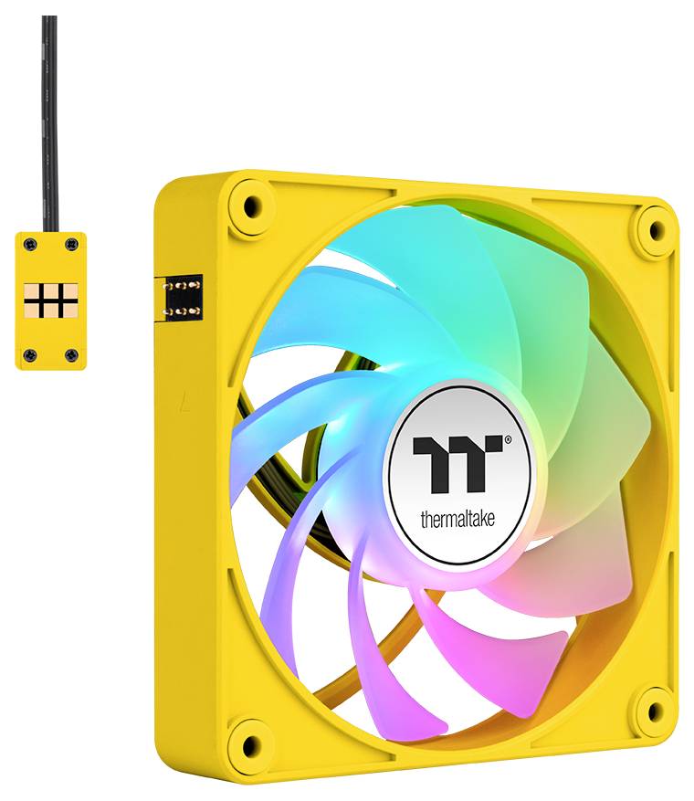 Thermaltake CT140 EX Reverse ARGB Sync PC Cooling Fan Bumblebee 3 Pack ventilator za ohišje računalnika rumena (Š x V x -9