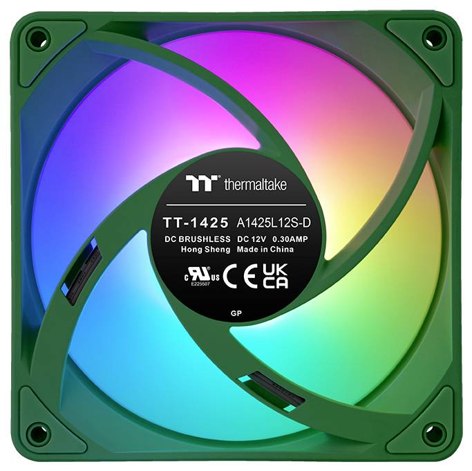 Thermaltake CT140 EX Reverse ARGB Sync PC Cooling Fan Racing Green 3 Pack ventilator za ohišje računalnika zelena (Š x V-6