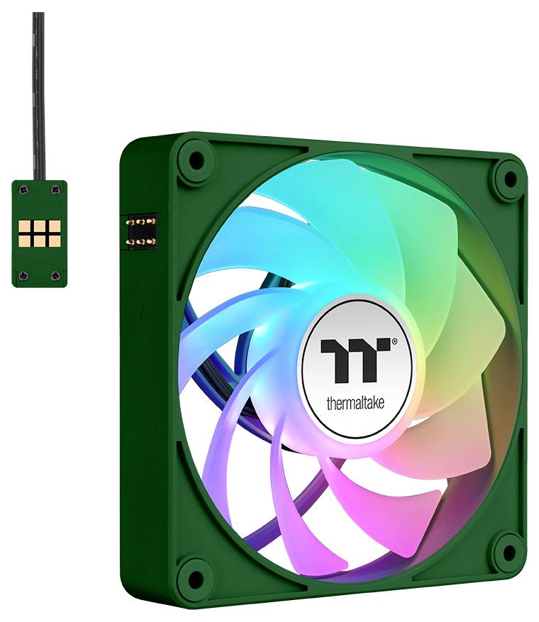 Thermaltake CT140 EX Reverse ARGB Sync PC Cooling Fan Racing Green 3 Pack ventilator za ohišje računalnika zelena (Š x V-9