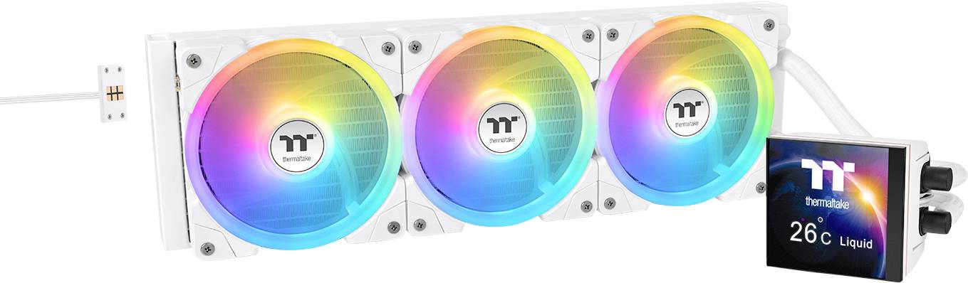 Thermaltake MAGFloe 420 Ultra Snow Edition All-In-One Liquid Cooler White CPU hladilnik z ventilatorjem-0