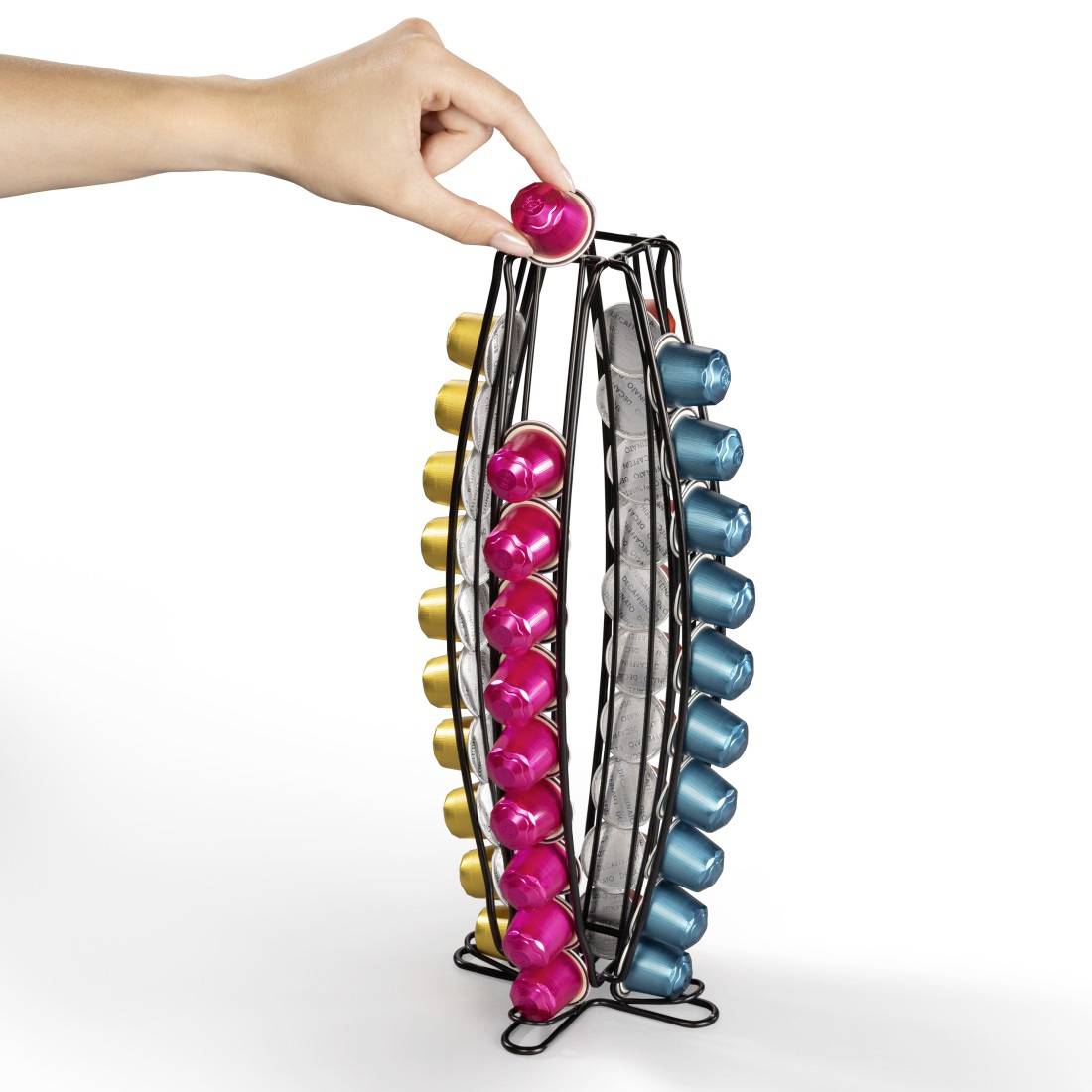 Xavax Kaffee-Kapselständer für Nespresso, Halter für 40 Kapseln, Schwarz-matt 00111265 držalo za kavne kapsule nespresso-2