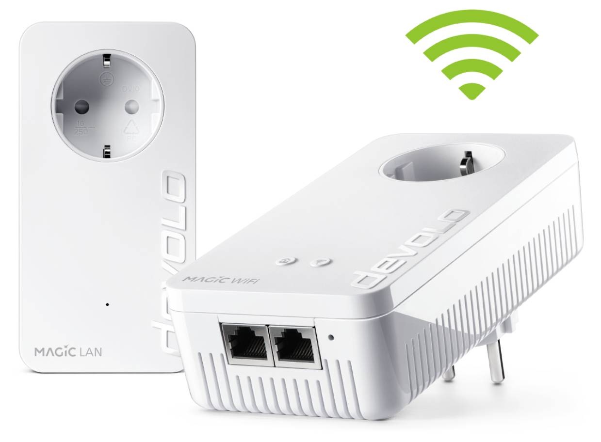 Devolo Magic 2 WiFi 6 next Powerline začetni komplet 07188 Powerline, WLAN 2400 MBit/s-1