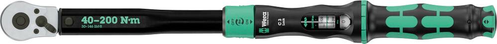 Wera Click-Torque Lock C 3 05075692001 momentni ključ s preklopno ragljo 1/2" (12,5 mm) 200 - 40 Nm-0