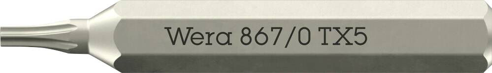 Wera 05058130001 867 Micro TORX® Torx Bit-nastavek Pogon (izvijač): 1/4" (6.3 mm) Pogon: TORX TX 5 30 mm-0