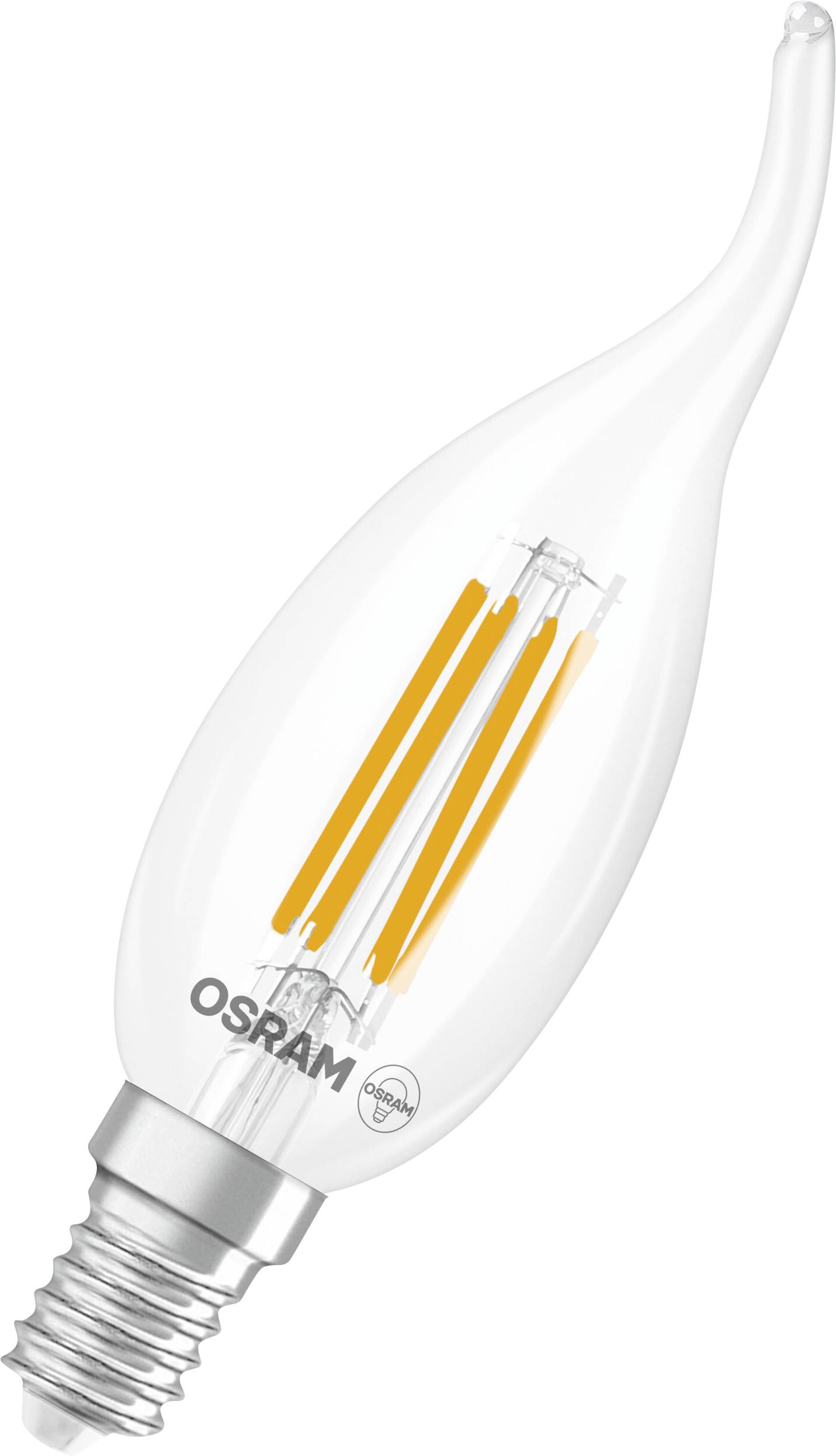 OSRAM HOMELIGHTING 4099854443817 LED EEK D (A - G) E14 svečasta oblika-oblika vetra 3.4 W toplo bela (Ø x V) 35.00 mm x -0