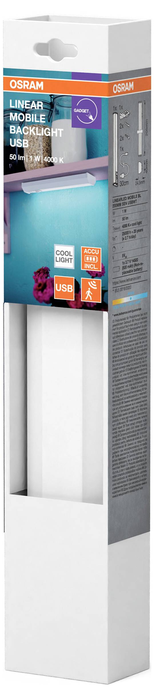 OSRAM HOMELIGHTING Linear LED Mobile Backlight sensor 200mm LED svetilka za pritrditev pod element z detektorjem gibanja-2