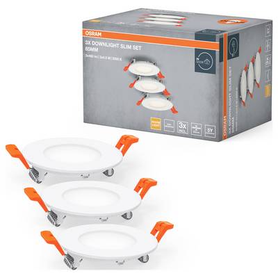 OSRAM HOMELIGHTING Downlight Slim Set 3 x 85mm 3000K 4099854445866 LED zunanja stenska svetilka LED 4.50 W bela-1