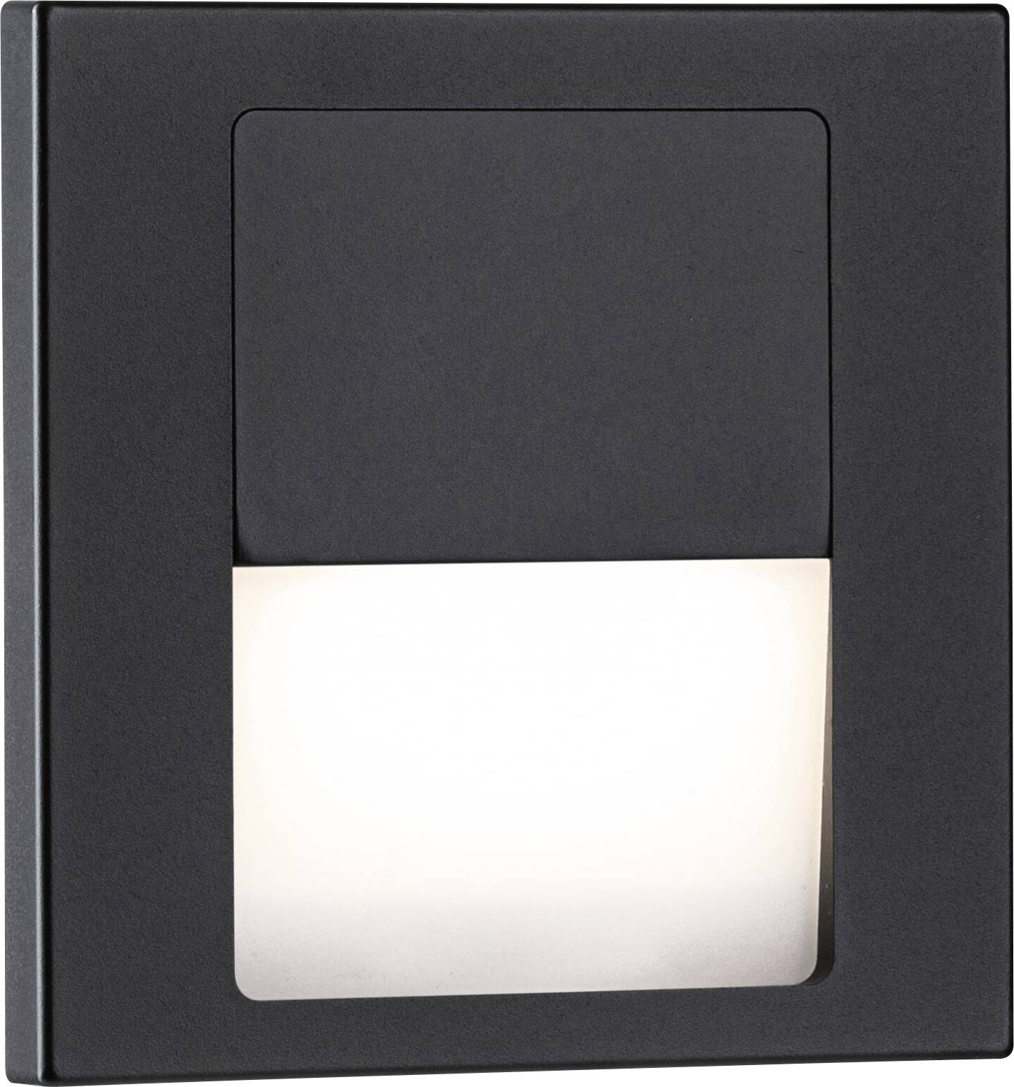 Paulmann 80001 Tsaro eckig 80x36mm vgradna stenska svetilka LED 1 W črna (mat)-0
