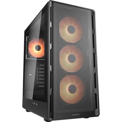Cougar 382GA50.0003 midi-tower računalniško ohišje črna 4 vnaprej nameščeni ventilatorji, stransko okno, vgrajena osvetl-0