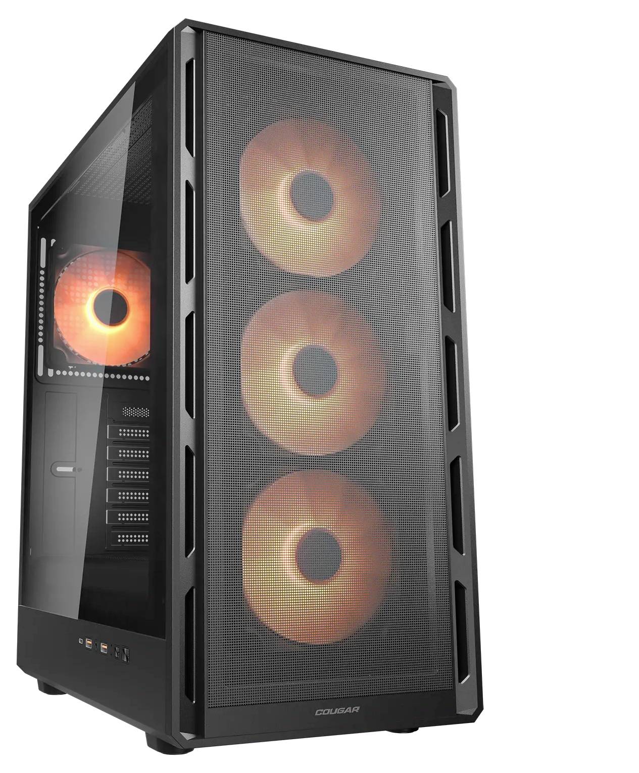 Cougar 382GA50.0003 midi-tower računalniško ohišje črna 4 vnaprej nameščeni ventilatorji, stransko okno, vgrajena osvetl-2