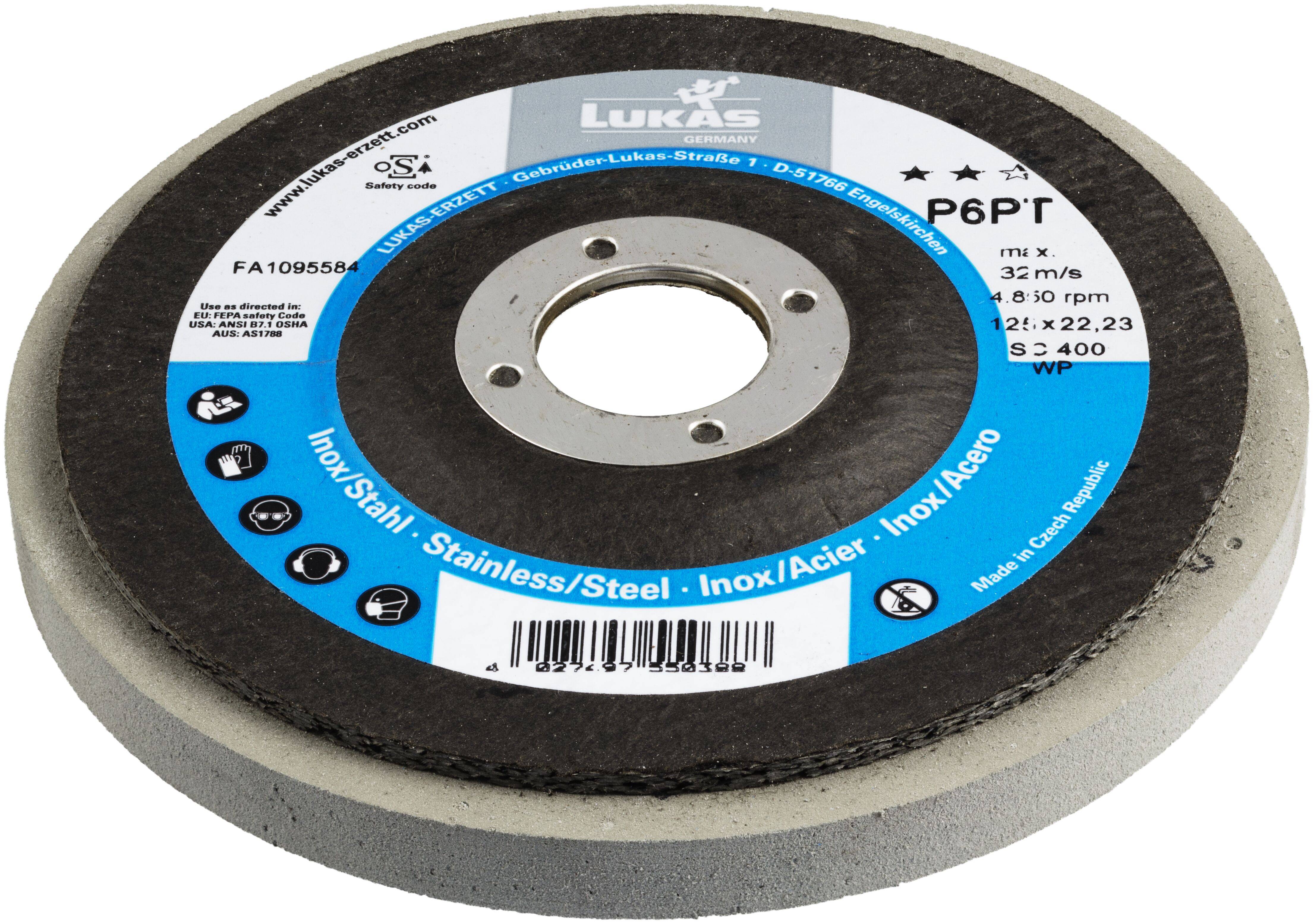 LUKAS-ERZETT A671612540014 Polirna blazinica P6PT Ø 125 mm Zelo fina | Zrnatost 400 | za kotne brusilnike iz ploščatega -3