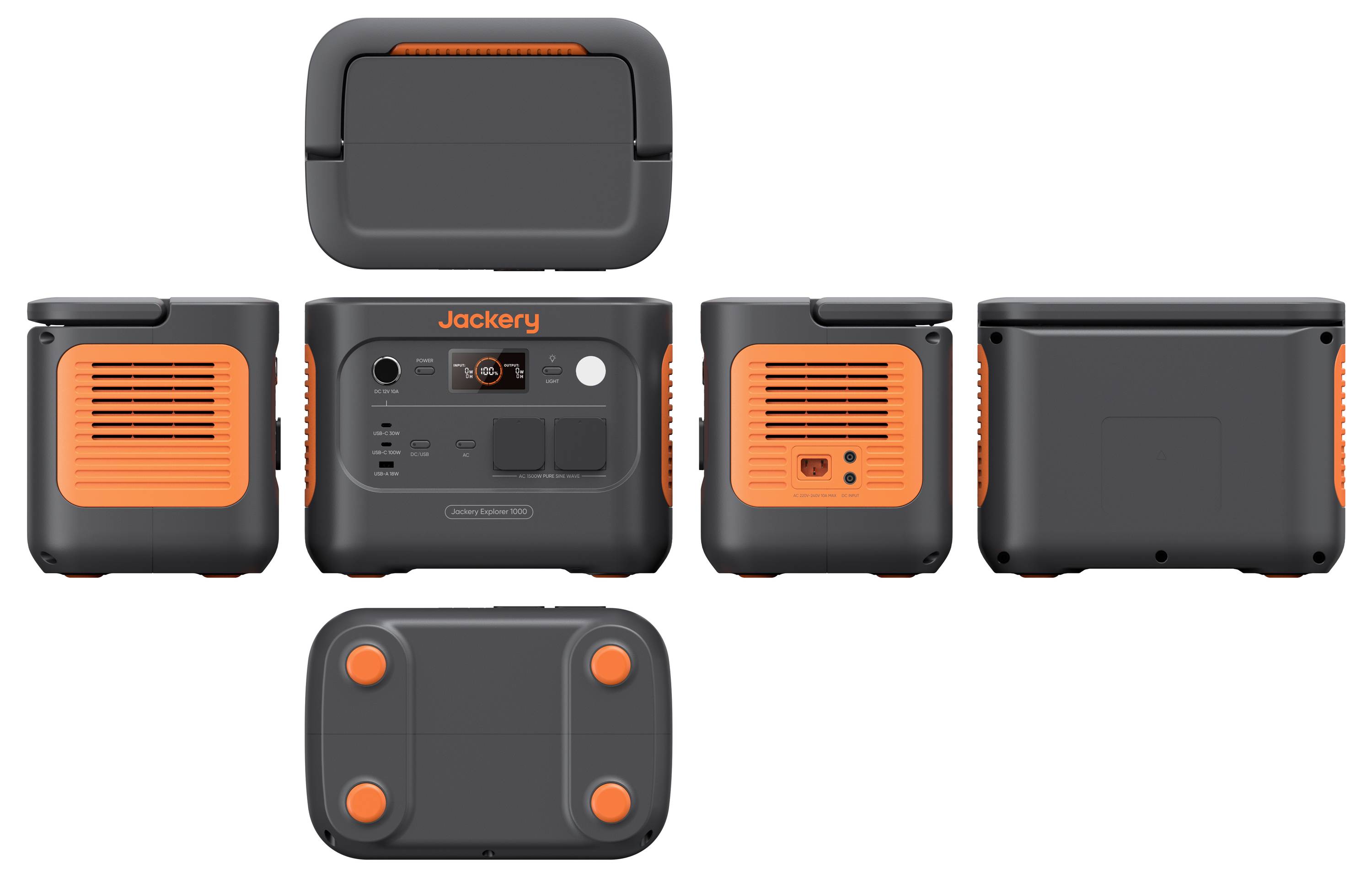 Jackery Explorer 1000 v2 powerstation LiFePO 4 USB-A, USB-C® črna/oranžna-5