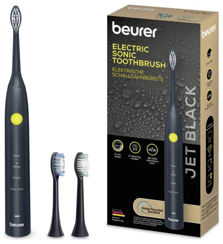Beurer SC 30 Elektrische Schallzahnbürste 10487 električna zobna ščetka črno-rumena-2