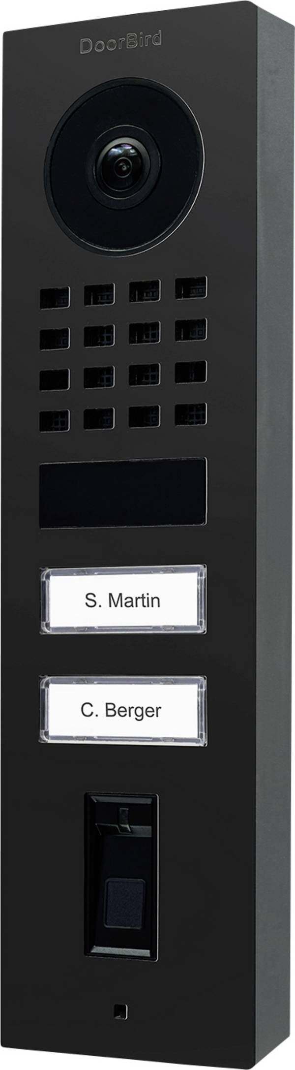 DoorBird  D1102FV FP50 AP    vratni domofon  Bluetooth®, WLAN, lan  zunanja enota    grafitno črna (svilnato mat)
