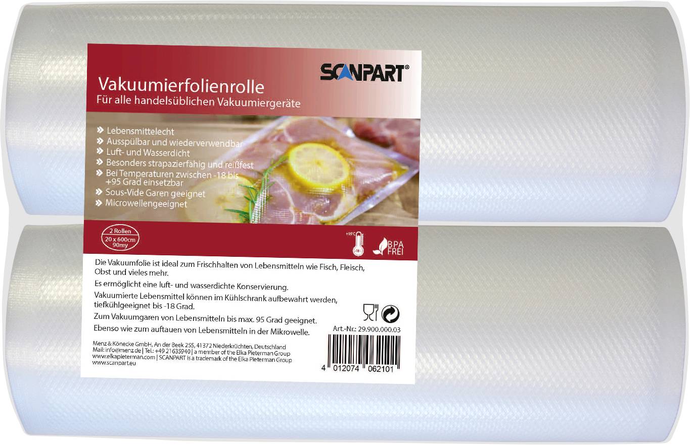 ScanPart 2990000003 Vakuumierfolie vakuumska vrečka za živila (Š x G) 20 cm x 6 m-0