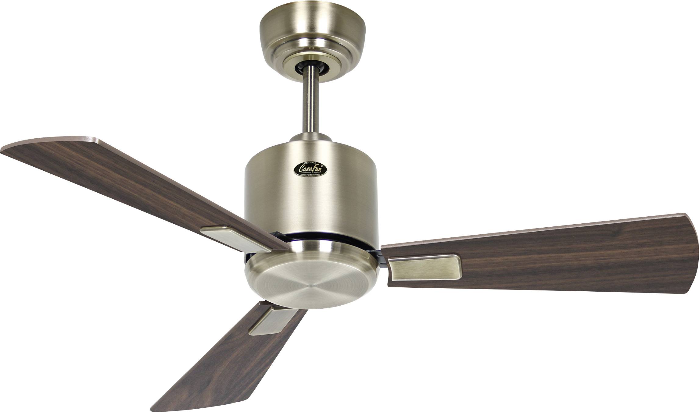 CasaFan ECO NEO III 92 MA-NB/KI WiFi Flügel Nussbaum/Kirsche stropni ventilator 12 W (Ø x V) 92 cm x 360 mm antična mede-0