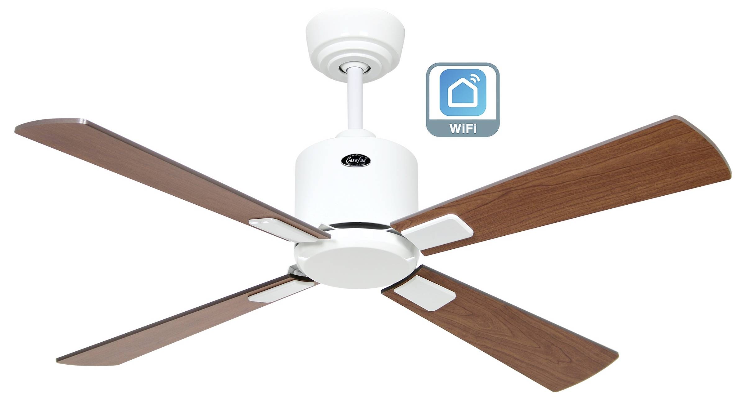 CasaFan ECO NEO III 103 WE-NB/KI WiFi stropni ventilator 16 W (Ø x V) 103 cm x 360 mm bela z daljinskim upravljalnikom, -1