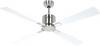 CasaFan ECO NEO III 132 BN-WE/LG WiFi Flügel Weiß/Lichtgrau stropni ventilator 27 W (Ø x V) 132 cm x 360 mm krom (krtačen) z daljinskim upravljalnikom, timer, delovanje pozimi, nadzor z aplikacijo