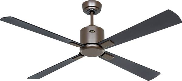 CasaFan ECO NEO III 132 BZ-SW/TK WiFi Flügel Schwarz/Teak stropni ventilator  27 W (Ø x V) 132 cm x 360 mm bronasta z daljinskim upravljalnikom, timer, delovanje pozimi, nadzor z aplikacijo